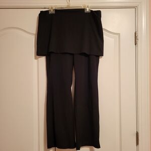 Stretchy Black Skirted Leggings